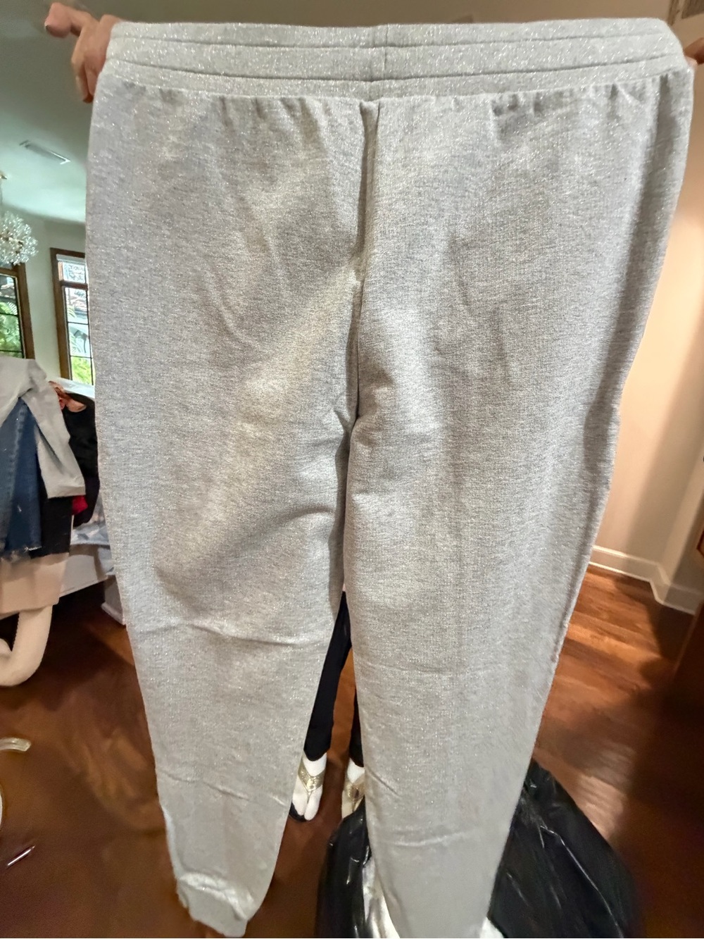 Lilly Pulitzer Silver Sparkle Jogger Pants